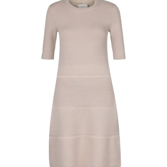 Hobbs Afia Beige Knit Dress US Size 14 NWT - Picture 2 of 5